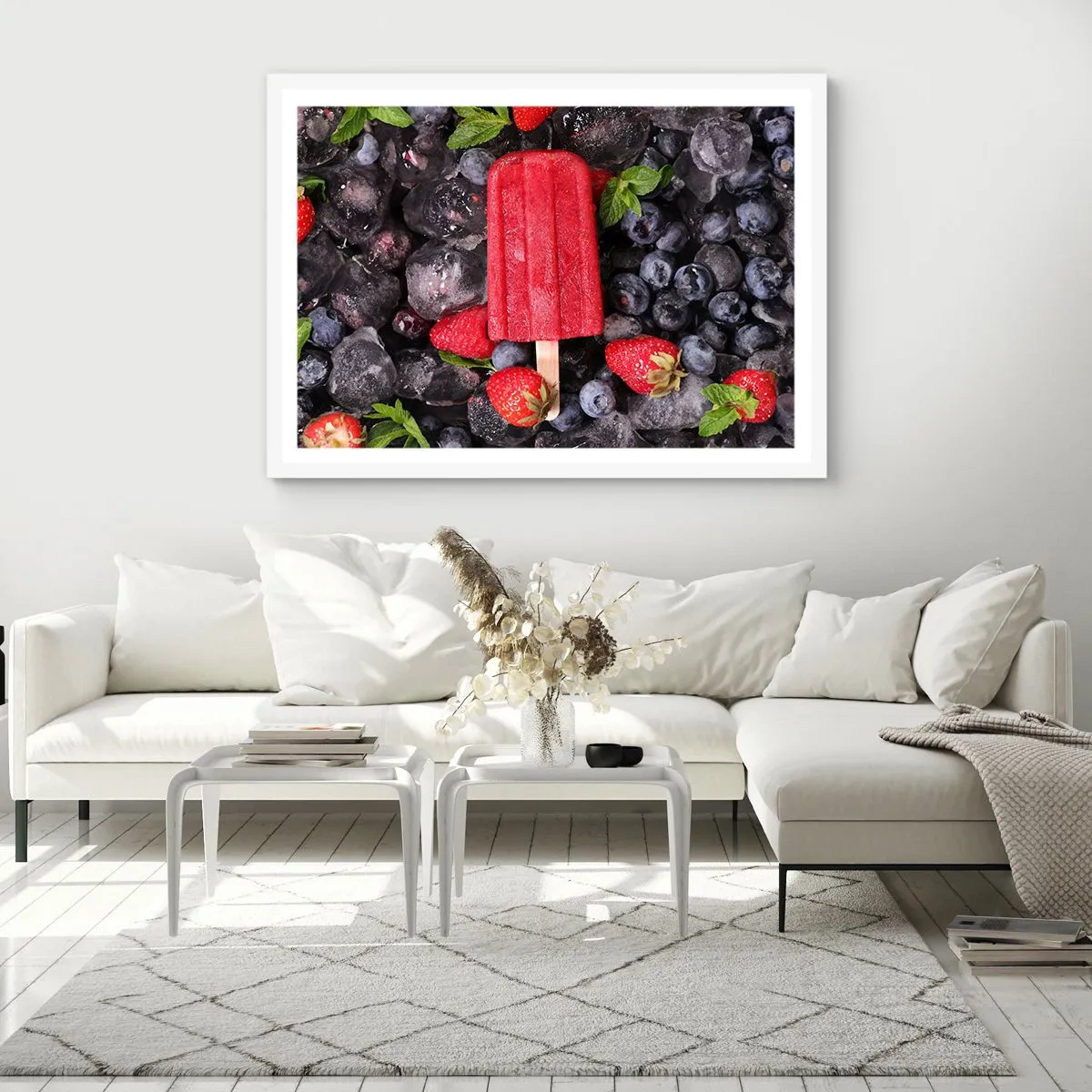 Poster în ramă albă - Umbra unei veri fierbinți - 91x61 cm