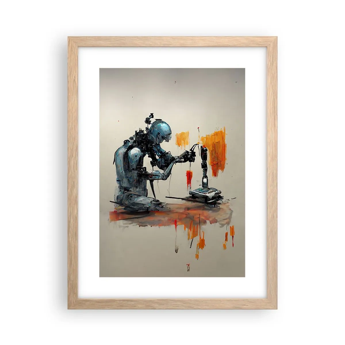 Poster în ramă de stejar deschis - Vine ziua de mâine..... - 30x40 cm