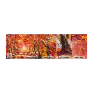 Mostră tapet Premium Sand - Pădurea de cupru - Toamnă, Parc, Peisaj - 100x30 cm