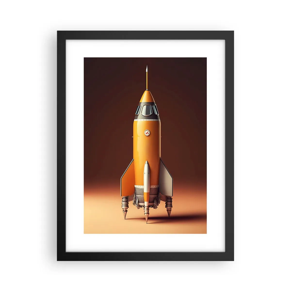 Poster în ramă neagră - Totul începe cu un vis - 30x40 cm