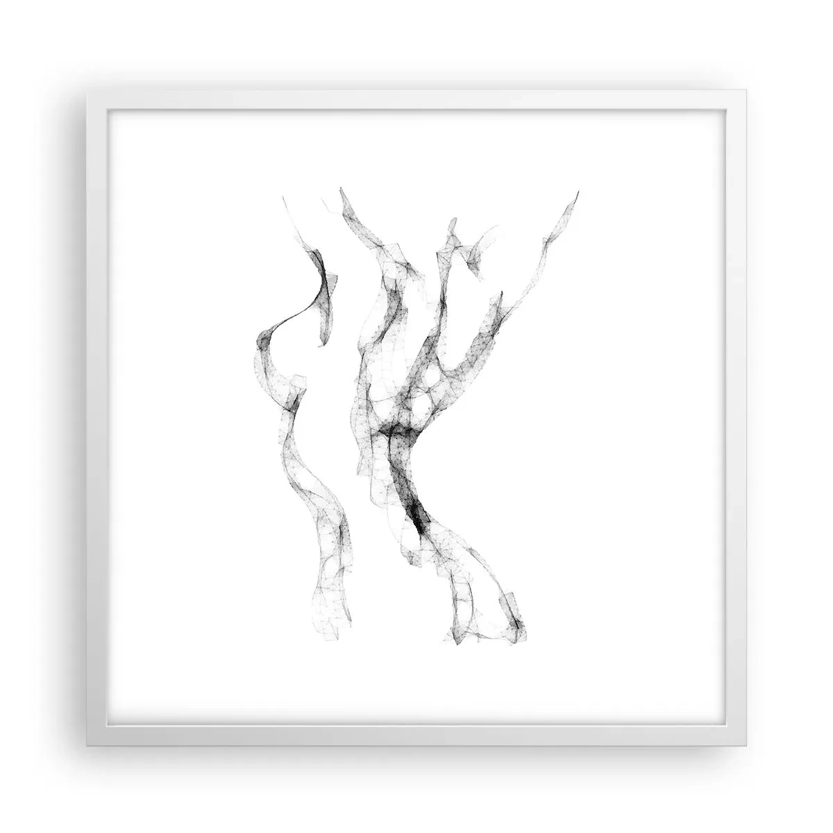 Poster în ramă albă - Frumoasa și puternică - 50x50 cm