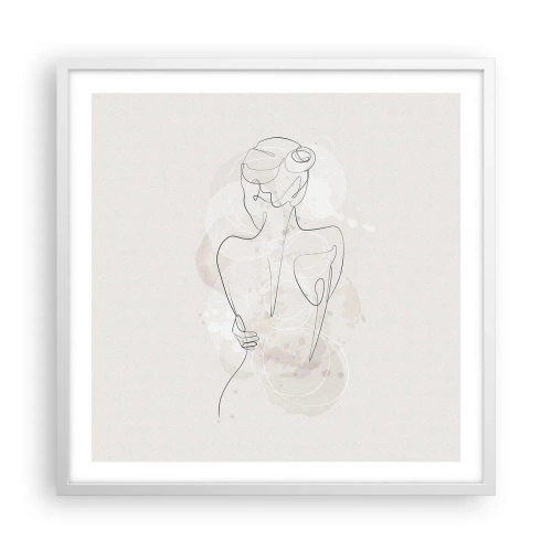 Poster în ramă albă - Ca un instrument sensibil - 60x60 cm