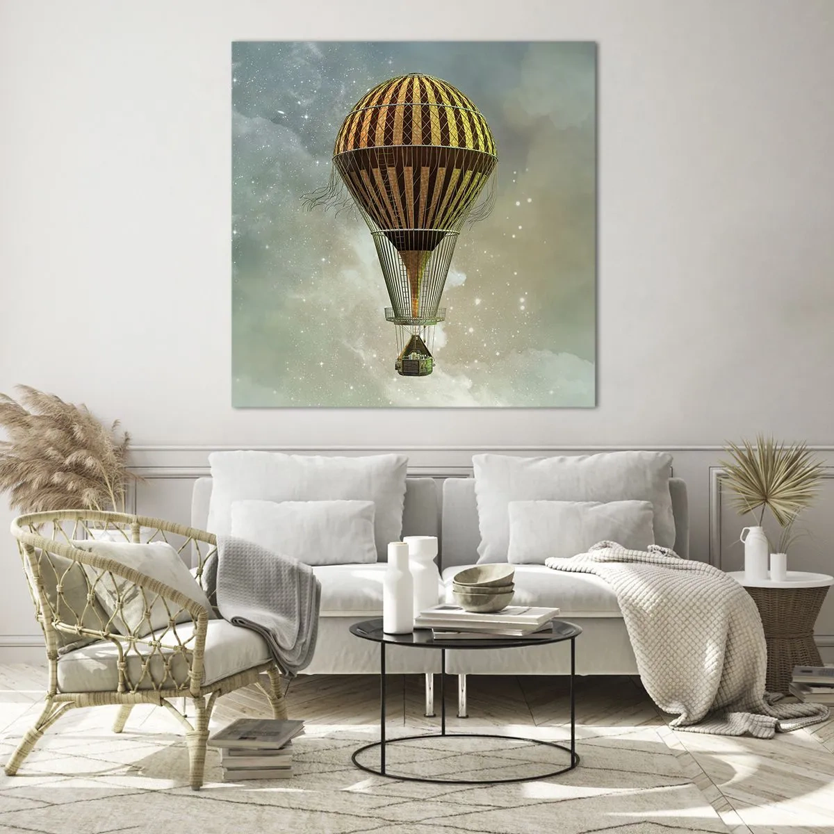 Tablou pe sticlă - Zboruri de pionierat - 60x60 cm