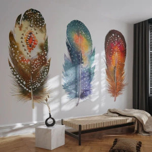Tapet Standard Eco - Ritualuri, rituri, mistere - Pană de pasăre, Pasăre, Abstracția - 400x280 cm