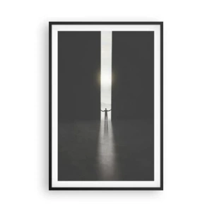 Poster în ramă neagră - Un pas spre un viitor luminos - 61x91 cm