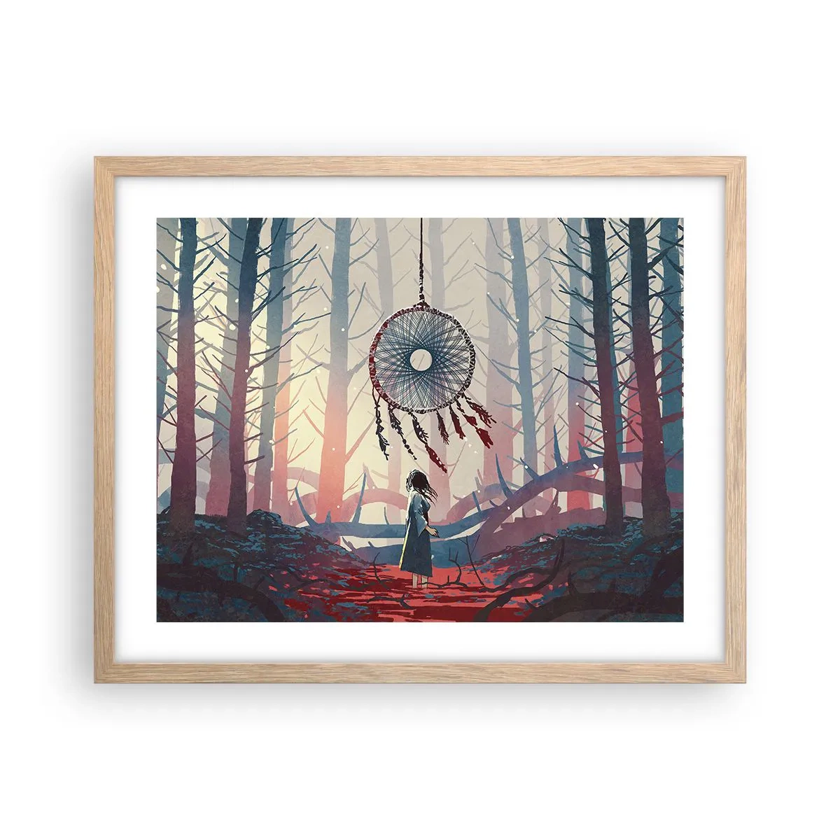 Poster în ramă de stejar deschis - Ritualul secret al fericirii - 50x40 cm