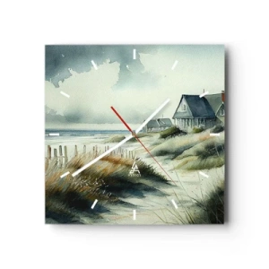 Ceas de perete - Ceas pe sticlă - Departe de agitație - 30x30 cm