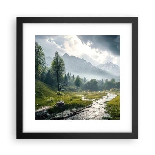 Poster în ramă neagră - Până acolo și înapoi - 30x30 cm