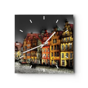 Ceas de perete - Ceas pe sticlă - Doar o trăsură fermecată mai lipsește - 40x40 cm