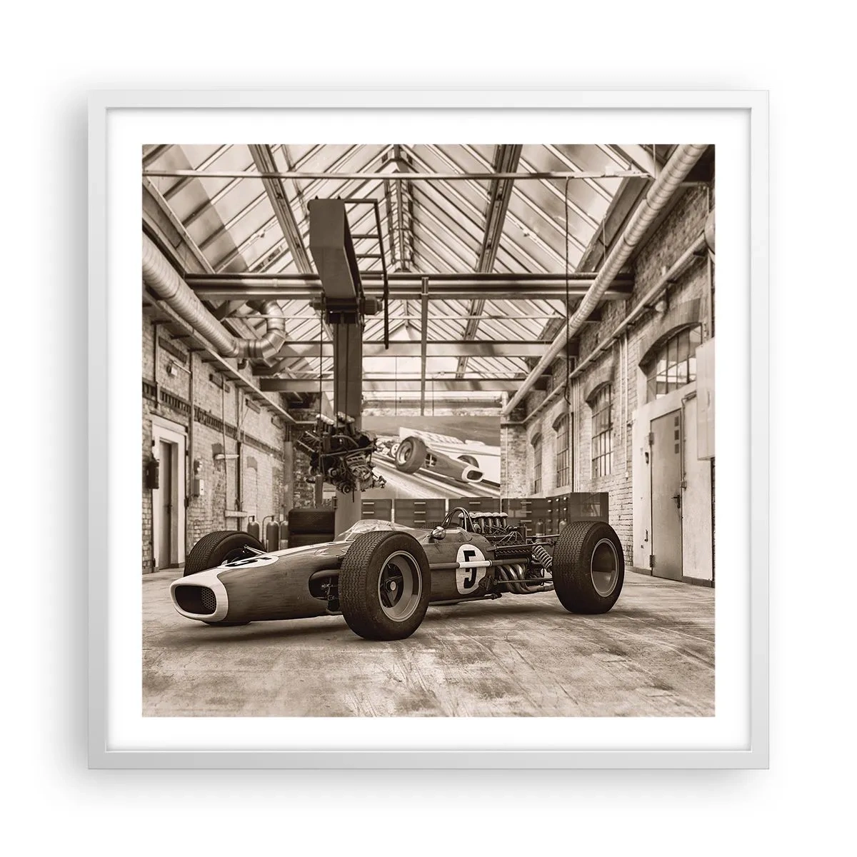 Poster în ramă albă - Odihna învingătorului - 60x60 cm