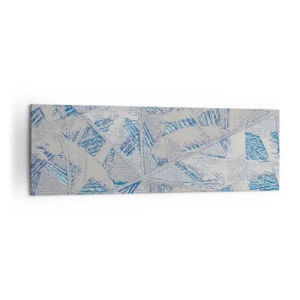 Tablou pe pânză - Într-un labirint de gri-albastru - 160x50 cm