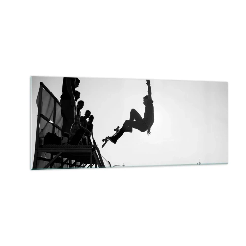 Tablou pe sticlă - Eroi și spectatori - 100x40 cm
