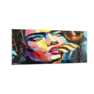 Tablou pe sticlă - Visele ca niște păsări se înalță pe cer - 100x40 cm
