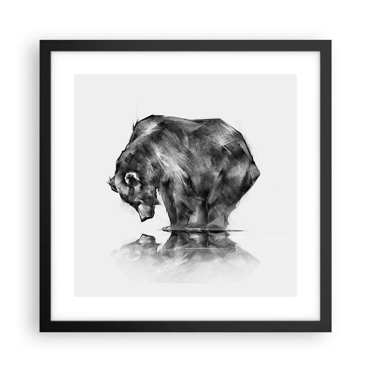 Poster în ramă neagră - Mă bucur să văd pe cineva apropiat - 40x40 cm