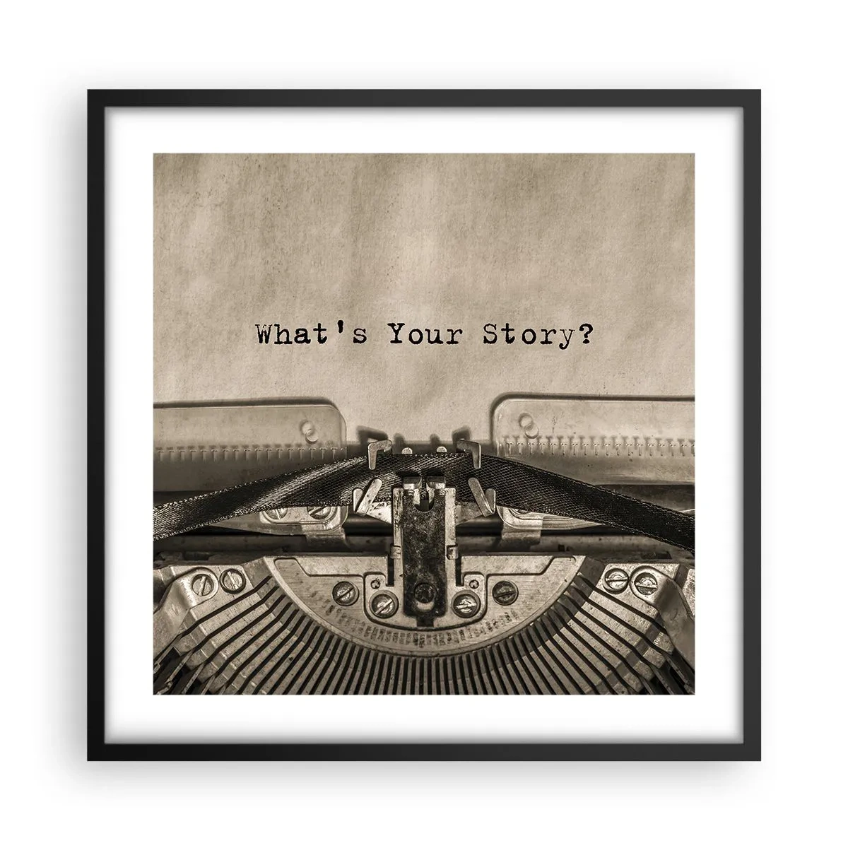 Poster în ramă neagră - Spune-mi - 50x50 cm