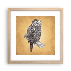 Poster în ramă de stejar deschis - Ornamente complicate de înțelepciune - 30x30 cm
