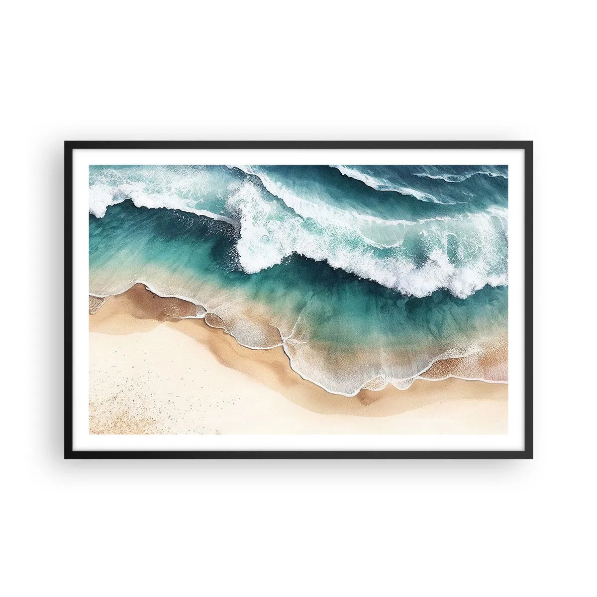 Poster în ramă neagră - Întâlnire eternă - 91x61 cm