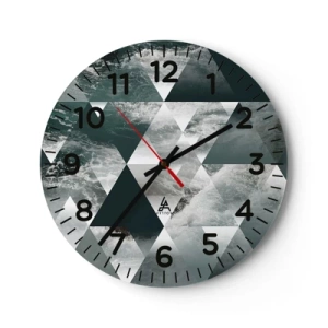 Ceas de perete - Ceas pe sticlă - O perspectivă de cristal - 30x30 cm