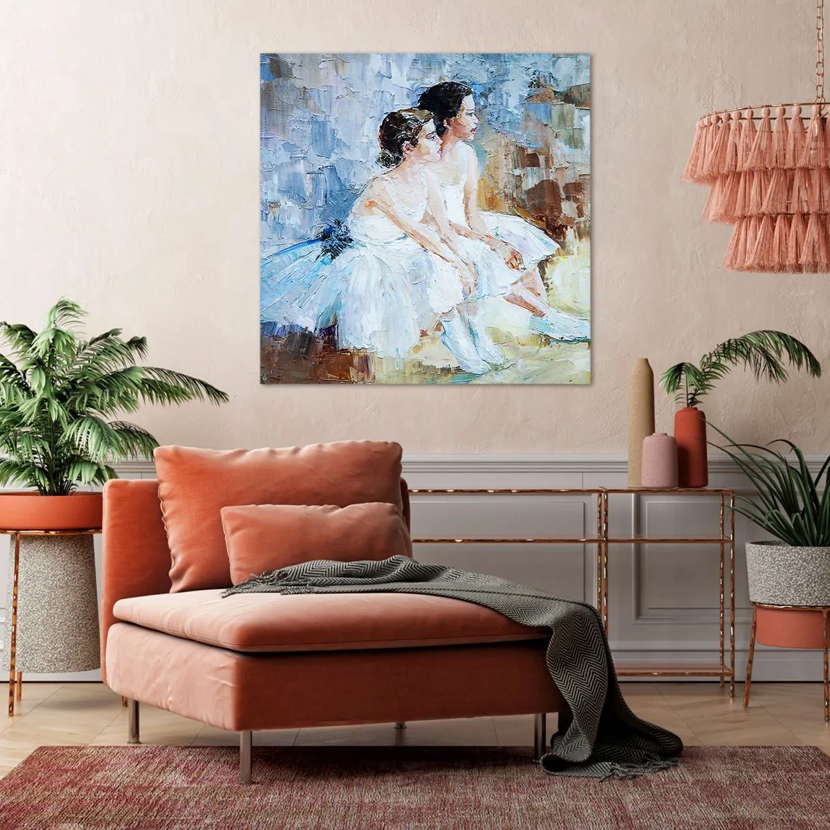 Tablou pe pânză - Odihna lebedelor tinere - 50x50 cm