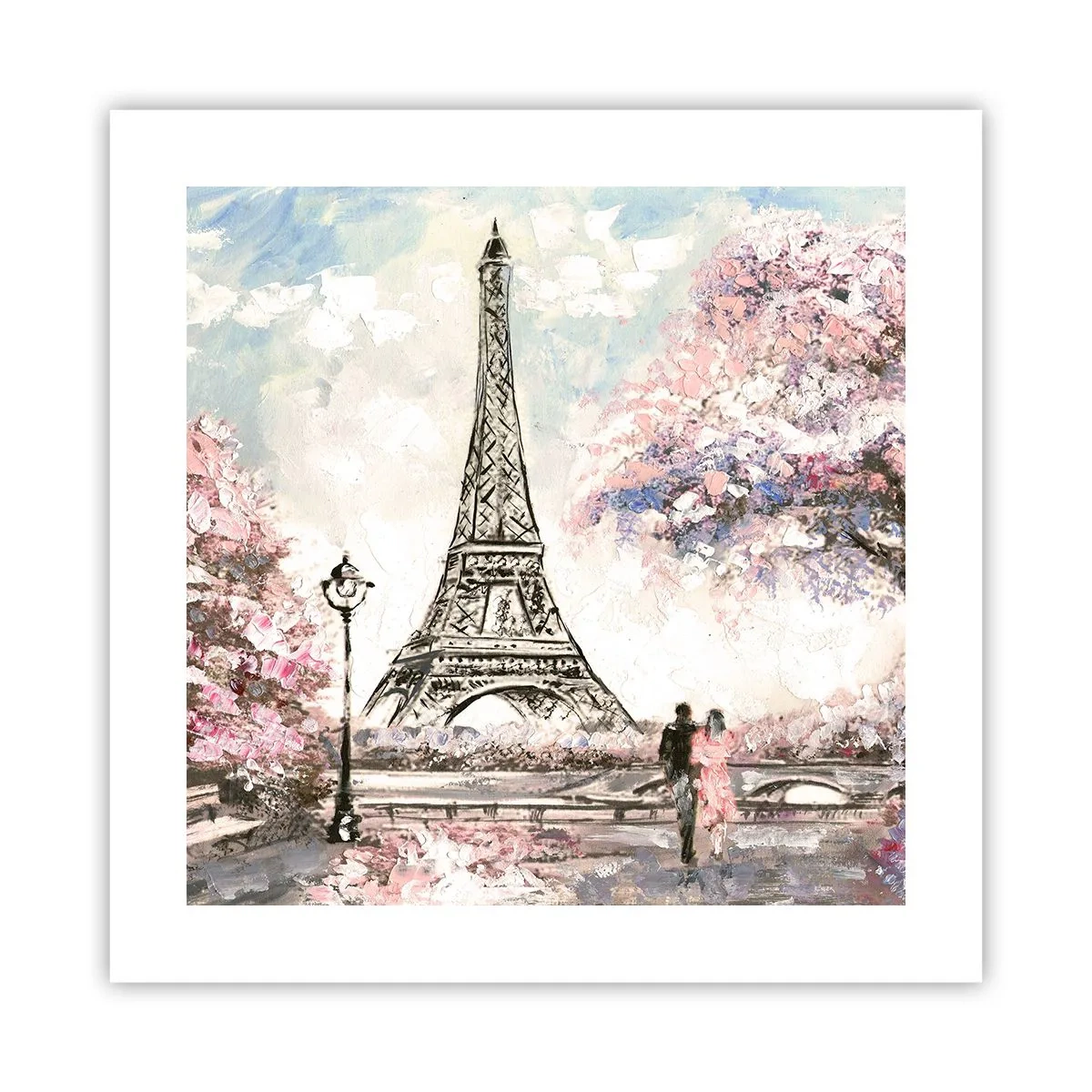 Poster - Plimbare în aprilie la Paris - 40x40 cm