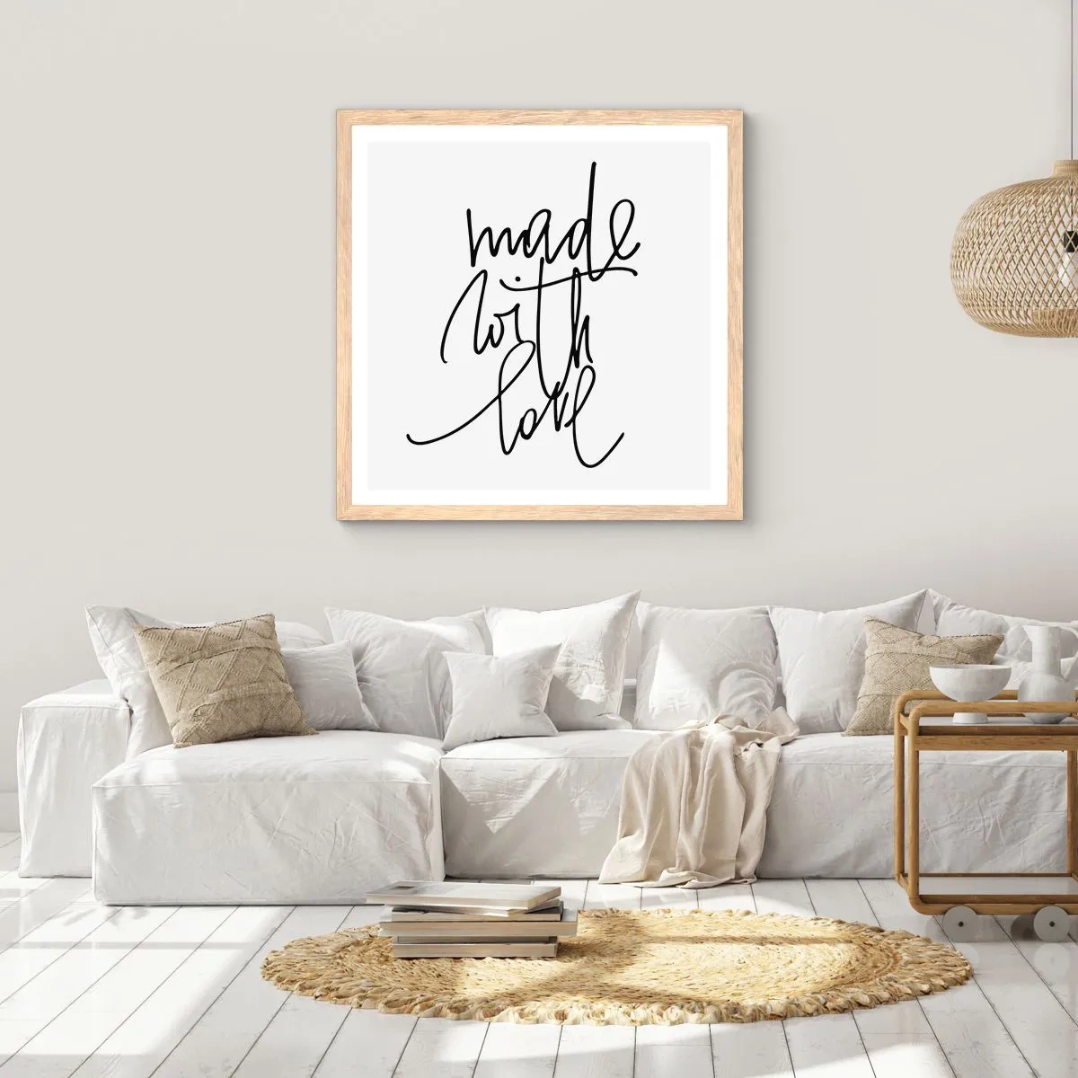 Poster în ramă de stejar deschis - Cel mai bun brand - 30x30 cm