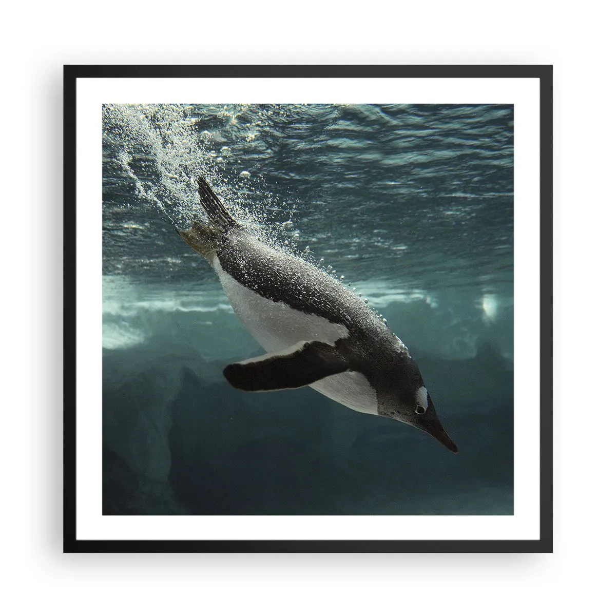 Poster în ramă neagră - Bun venit în lumea mea - 60x60 cm