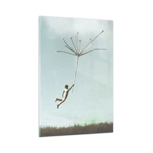 Tablou pe sticlă - Zmeuri, suflante, vânt - 80x120 cm