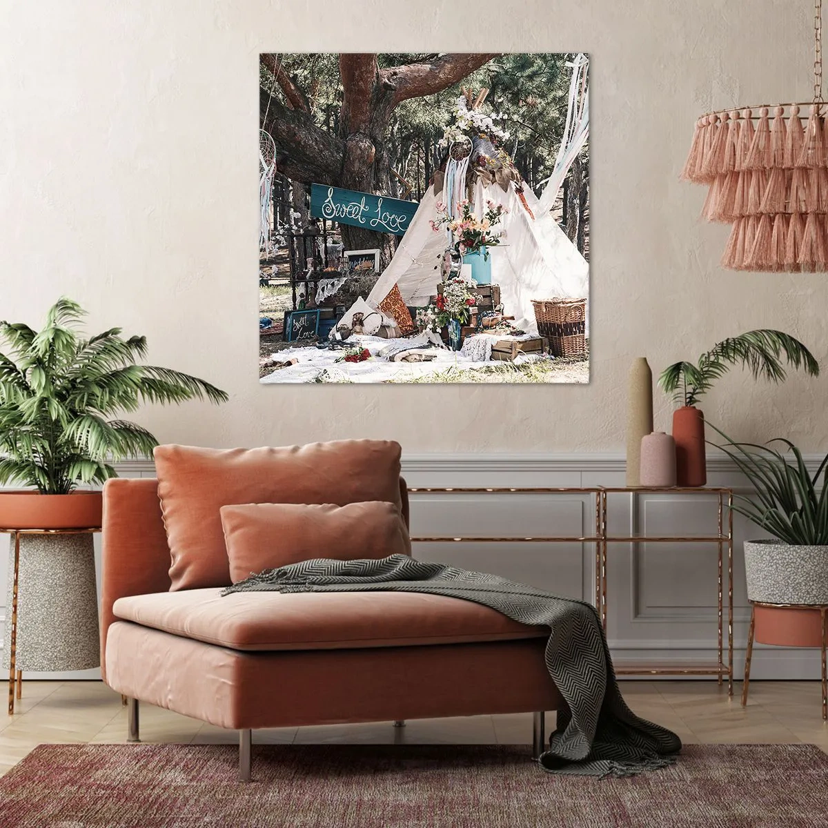 Tablou pe pânză - Make love… - 30x30 cm