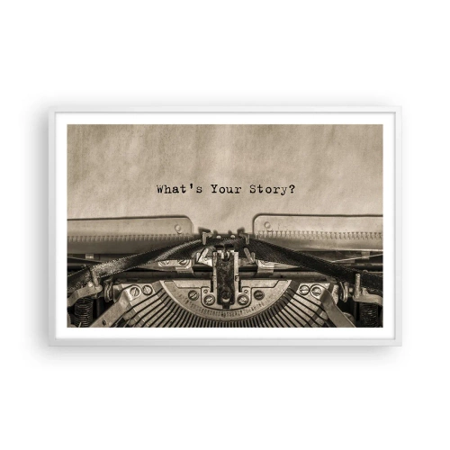 Poster în ramă albă - Spune-mi - 91x61 cm