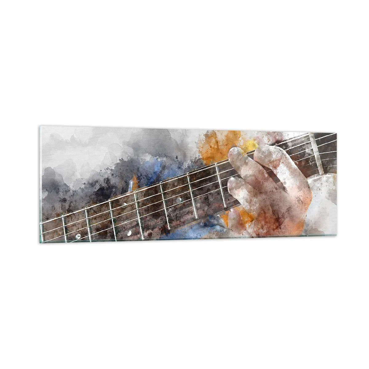Tablou pe sticlă - Poezie între corzi - 90x30 cm