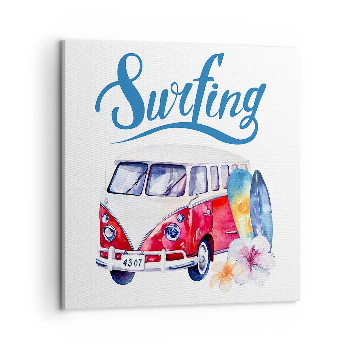 Tablou pe pânză - Un clasic pentru surferi - 50x50 cm