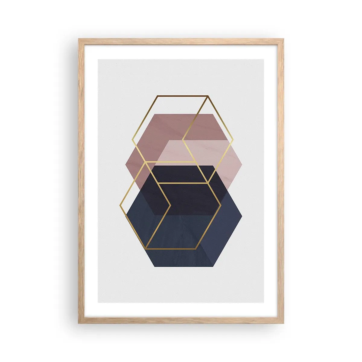 Poster în ramă de stejar deschis - Puterea simplității - 50x70 cm