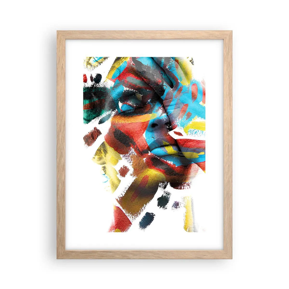Poster în ramă de stejar deschis - Personalitate colorată - 30x40 cm