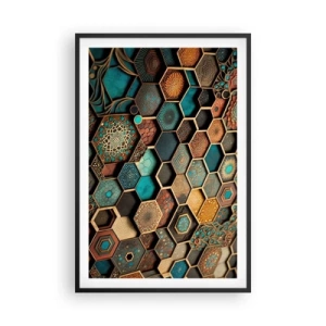 Poster în ramă neagră - Ornamente arabe - o variație - 61x91 cm