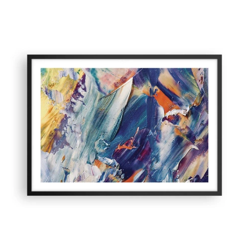Poster în ramă neagră - Confuzie de culori - 70x50 cm