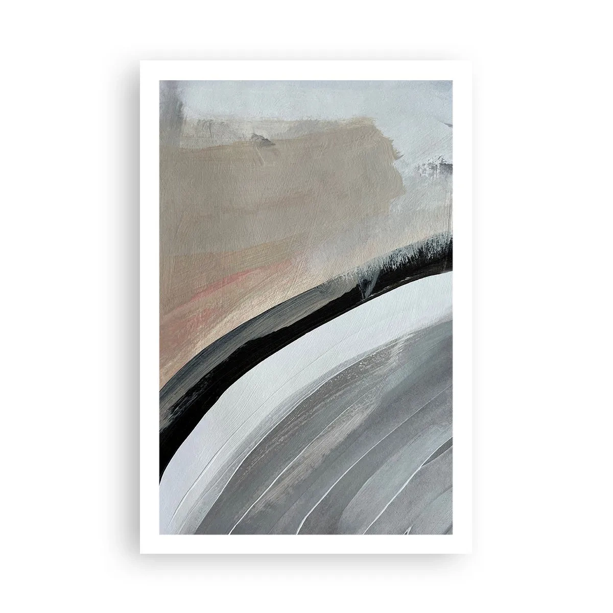 Poster - Compoziție: arc de negru și gri - 61x91 cm