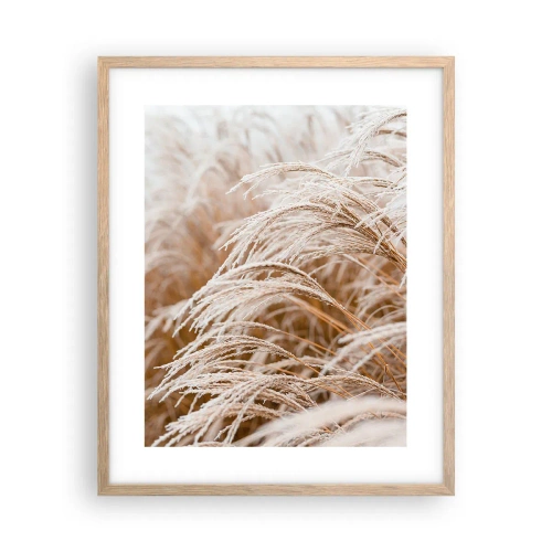 Poster în ramă de stejar deschis - Închinându-se la soarele toamnei - 40x50 cm