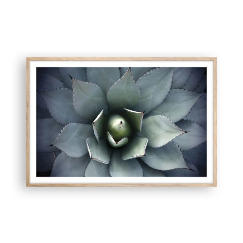 Poster în ramă de stejar deschis - Momește și avertizează - 91x61 cm