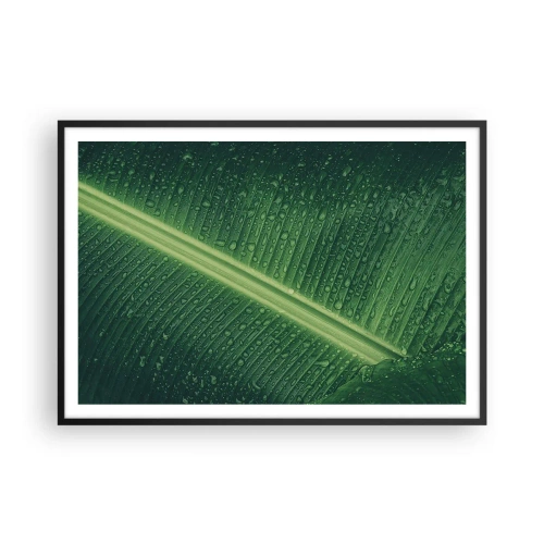 Poster în ramă neagră - Structura verdelui - 100x70 cm