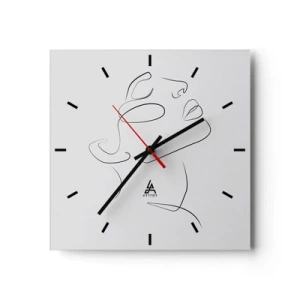 Ceas de perete - Ceas pe sticlă - Meandrele unui vis - 30x30 cm