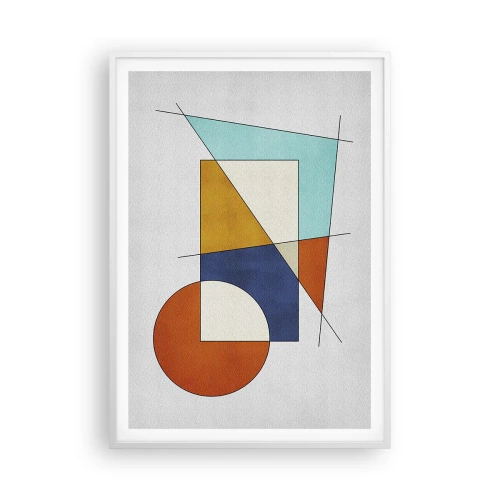 Poster în ramă albă - Abstracție: distracție modernistă - 70x100 cm