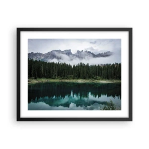 Poster în ramă neagră - Liniște, liniște, să nu trezim apa care doarme... - 50x40 cm