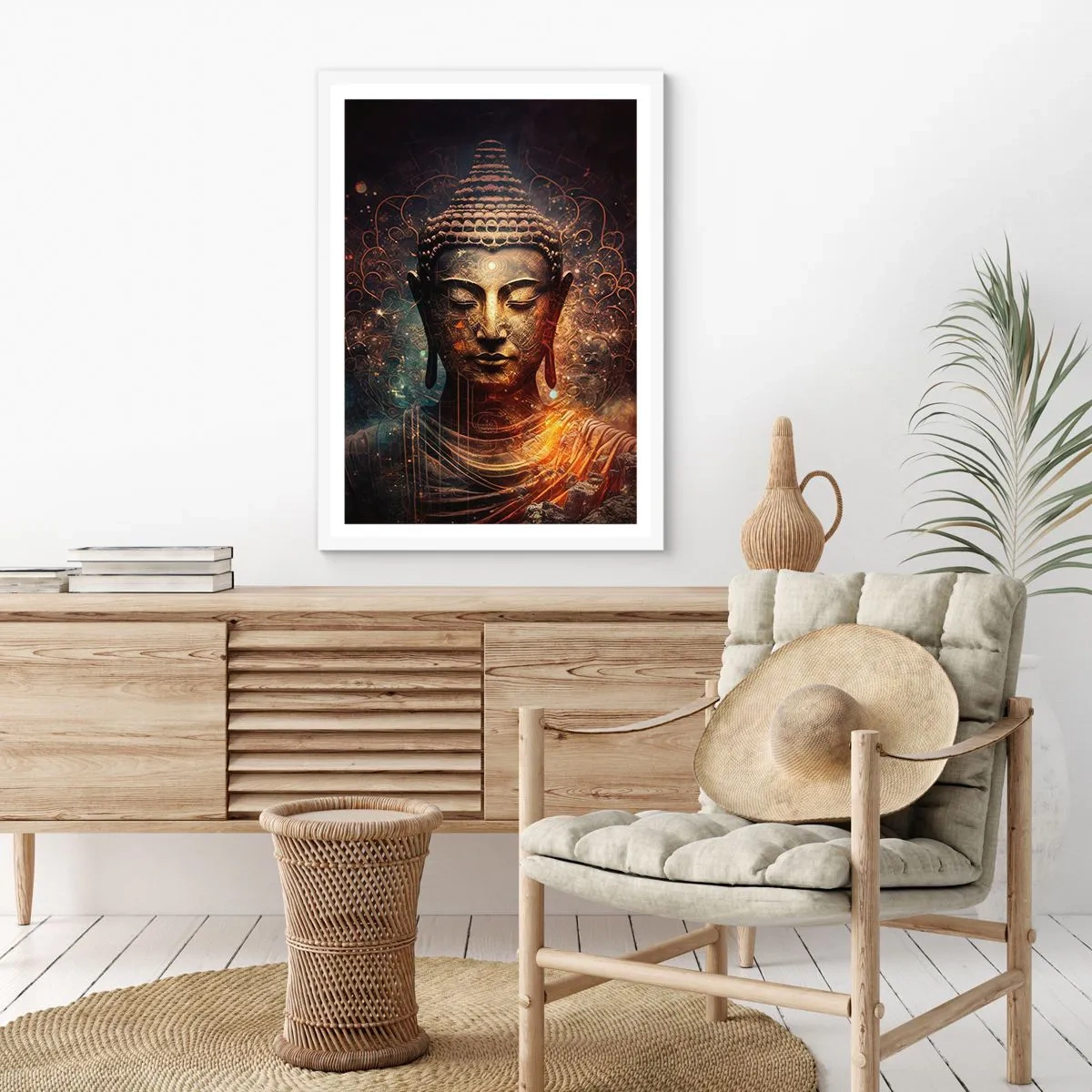 Poster în ramă albă - Echilibru spiritual - 61x91 cm