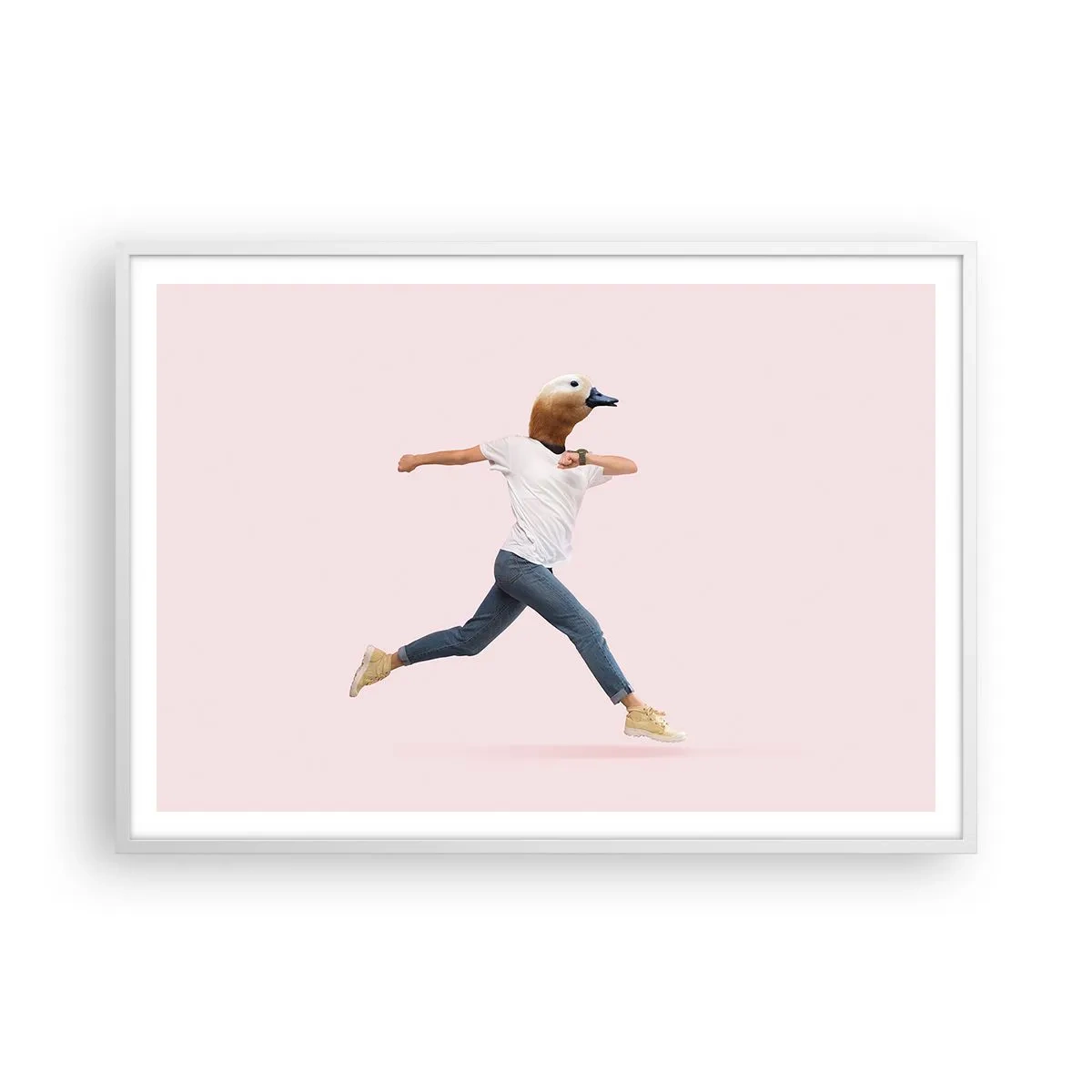 Poster în ramă albă - Un strop de absurditate - 100x70 cm