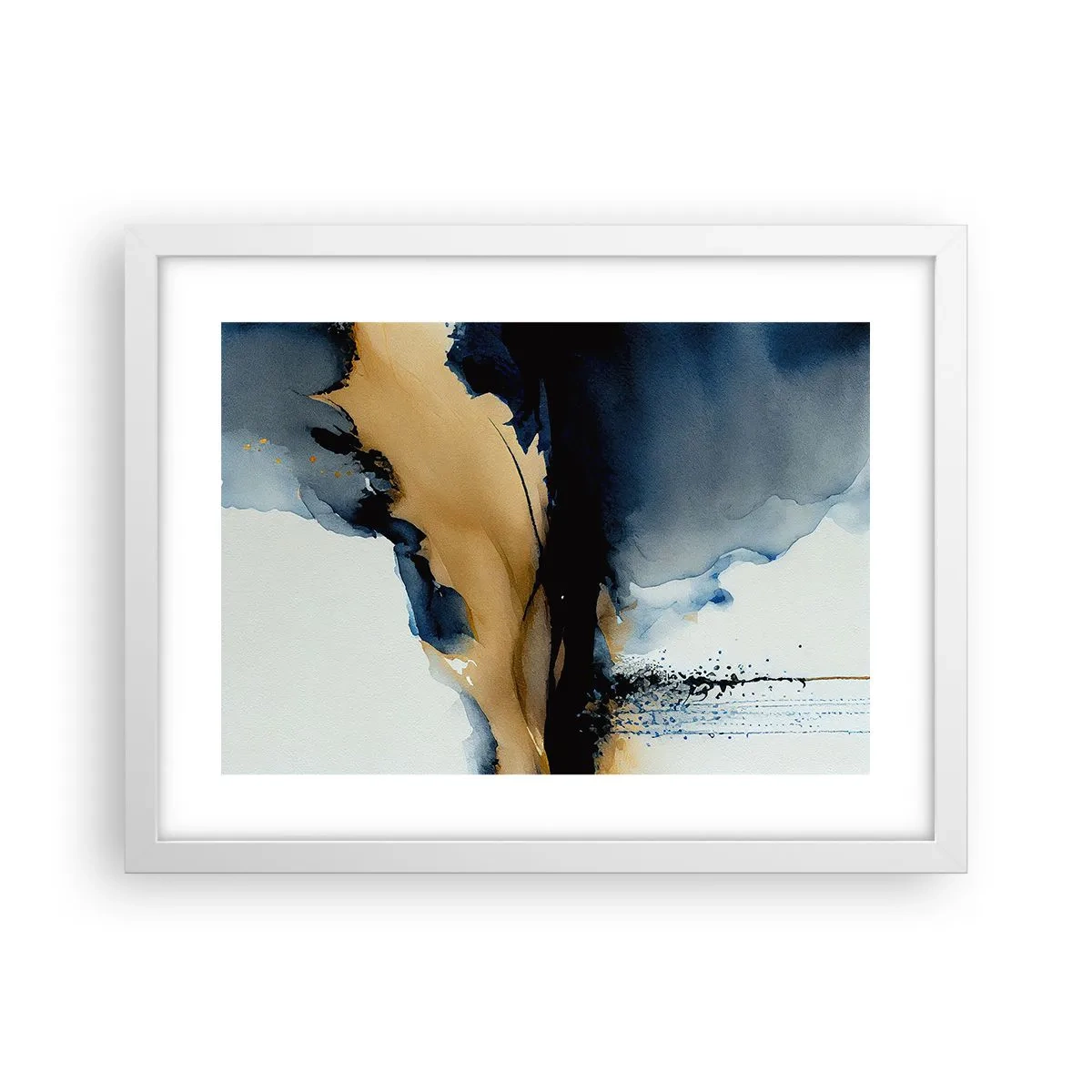 Poster în ramă albă - În spatele cortinei - 40x30 cm