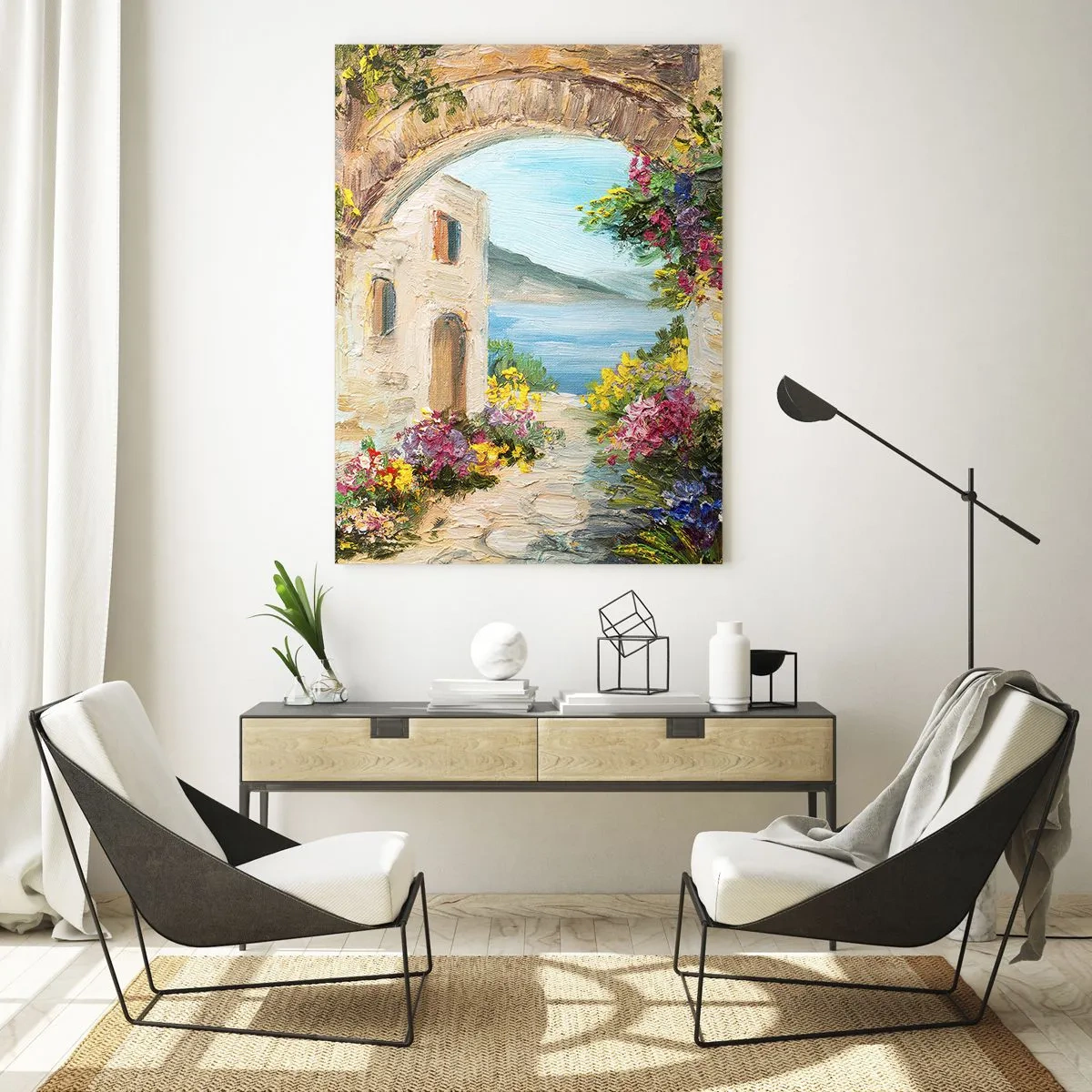 Tablou pe sticlă - Farmecul peisajului de coastă - 50x70 cm