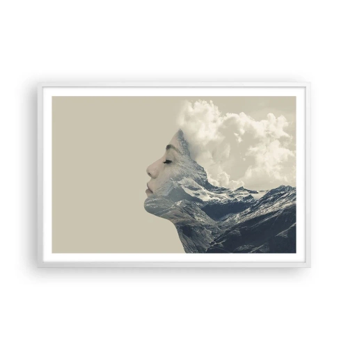 Poster în ramă albă - Frumusețea elementelor - 91x61 cm