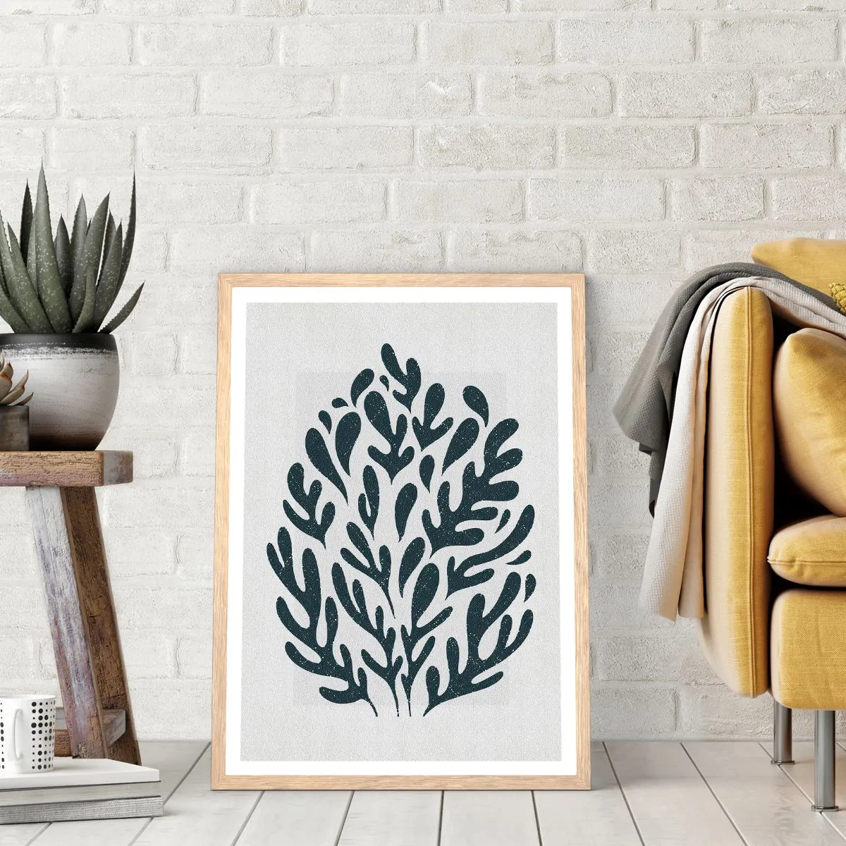 Poster în ramă de stejar deschis - Formele naturii - 70x100 cm
