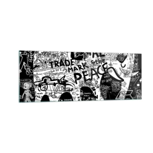 Tablou pe sticlă - Lumea bogată a străzii - 140x50 cm