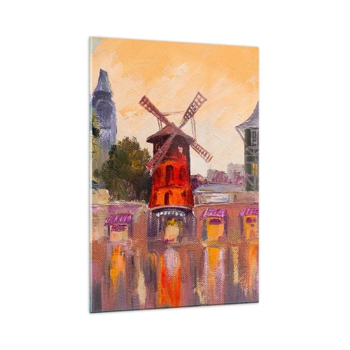 Tablou pe sticlă - Icoane pariziene - Moulin Rouge - 80x120 cm